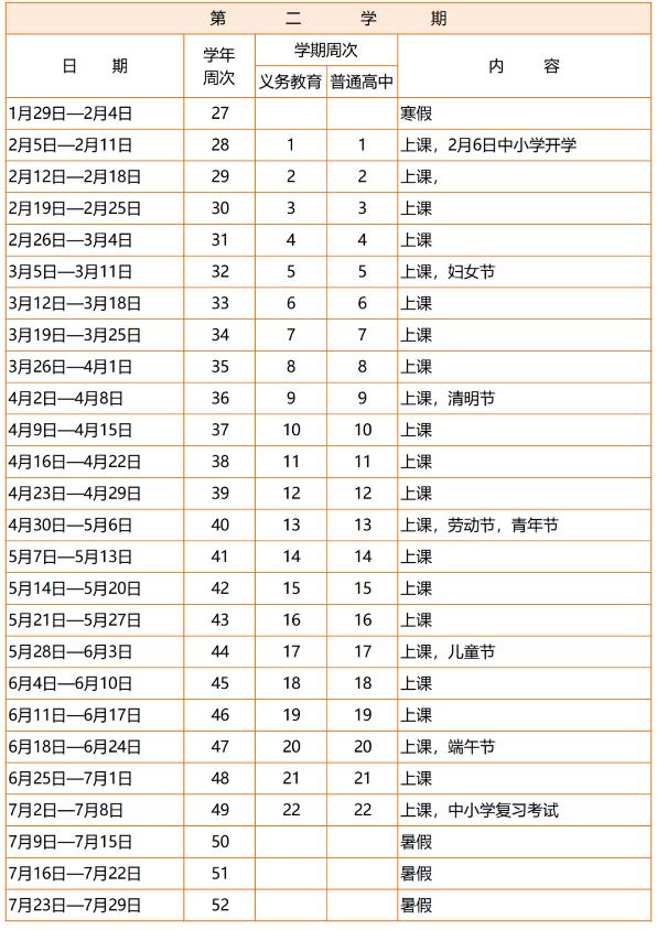 佛山中小学寒假开学时间